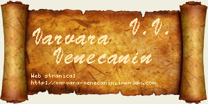 Varvara Venečanin vizit kartica